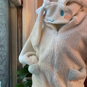 Sweet Pajame Teddy Cinnamoroll  Hoodie with ears and tail Large